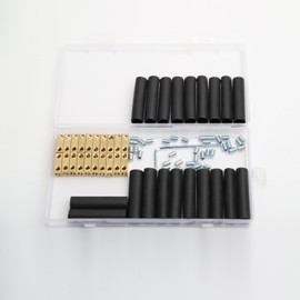 BEKMLOD 20Pcs 8 Awg,8 Gauge Docking Connector, Copper Clamp Kit, Square Terminal Connector, Seamless Wire and Cable Pressure Free Terminal Kit, 20Pcs Heat Shrink Tubing