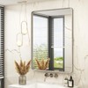 VANLIO 28x36 Inch Brushed Nickel Bathroom Mirror, Brushed Silver Metal