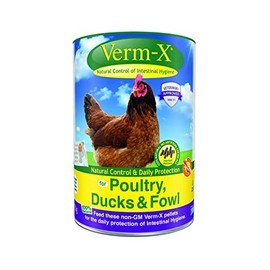 Verm-X All Natural Pellets for all Poultry. Supports Intestinal Hygiene. Vet Approved. UFAS Assured. Restores and Maintains Gut Vitality. Wormwood Free Recipe.