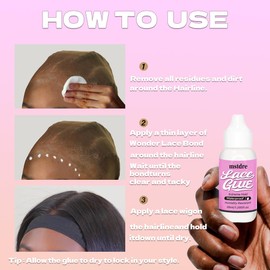 Mstder Lace Wig Glue Extreme Styling Invisible Bonding Non-Toxic, Odorless, Moisture and Water Resistant 1.285 Liquid Ounces