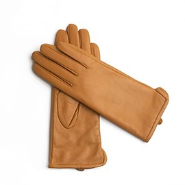 AXELENS Winter Womens Gloves in Real Leather, Cashmere Lined, Super Warm and Comfortable - ORANGE SIZE XL