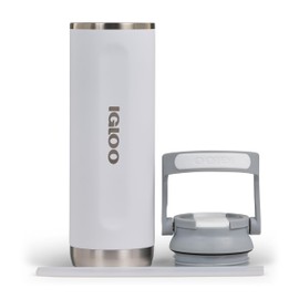 IGLOO Sipper 20 Thermos Flask Stainless Steel Insulated 0.6 L Leak-Proof White