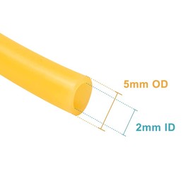 Feelers Natural Latex Rubber Tubing Tube 1/12"(2mm) ID x 3/16"(5mm) OD Speargun Band Slingshot Catapult Tube Rubber Hose,9.84 Feet