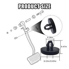 4PCS Brake Switch Stopper Car Truck Auto Pedal Pad Light Automotive Clutch Stopper 90541-06036, Stop Lamp Switch (4)