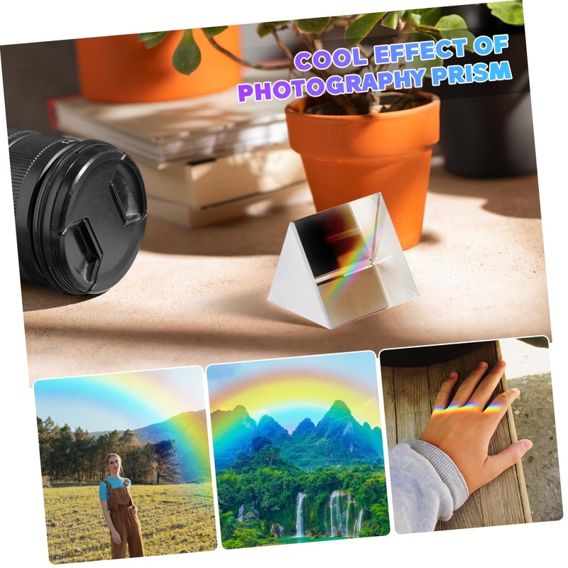 NOLITOY Beam Splitter Prism Scope 4 Pcs Triangular Prisms for