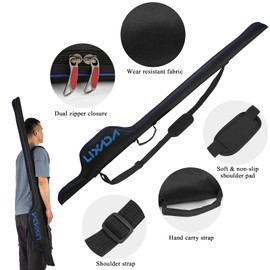 YaSao 63'' Fishing Pole Bag Portable Fishing Rod Case Folding Fishing Pole Holder Large Capacity Rod Tackle Organizer Storage Bag Softcase