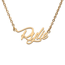 Rylie Name Tag Necklaces for Her His Friends Familys Relationship Memory Jewelry Gift