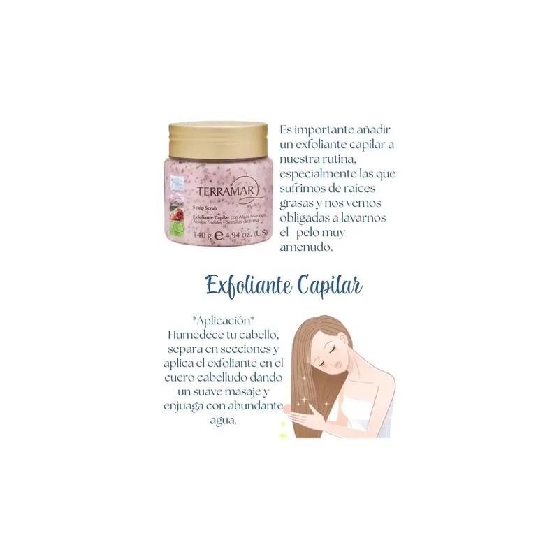 Pack Terramar Óleo Shampoo Acondicionador Exfoliante + Regal