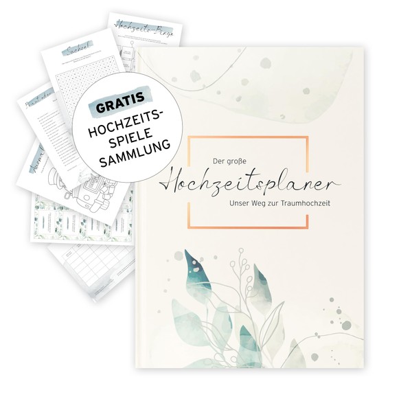DESIGN WUNDER Wedding Planner Book DIN A4 with Rose Gold