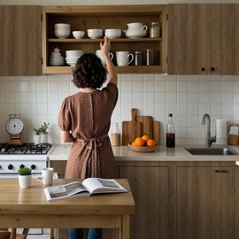 Wood Vinyl Wrap Contact Paper, Dark Brown Peel and Stick Wallpaper Self Adhesive Countertop for Kitchen Cabinet, Wood Grain Counter Top Cover Waterproof Wall Paper Sticker 15.7''x118''