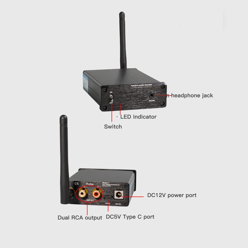 Bluetooth Sound Receiver Decoder Bluetooth 5.1 Ldac Aptxhd Wireless Sound