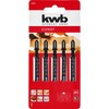 kwb 5 x Jigsaw Blades for Wood, Fine, 100 mm