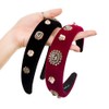 (2 types) Burnaby Jewel Velvet Cushion Hairband Black / (2종)