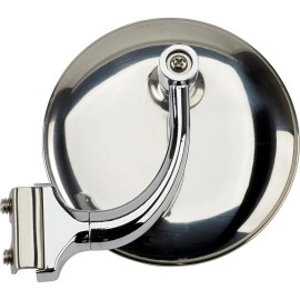 HRC Universal 4" Peep Mirrors Stainless Steel Pair Hot Rod Street Rod VW Polished 2