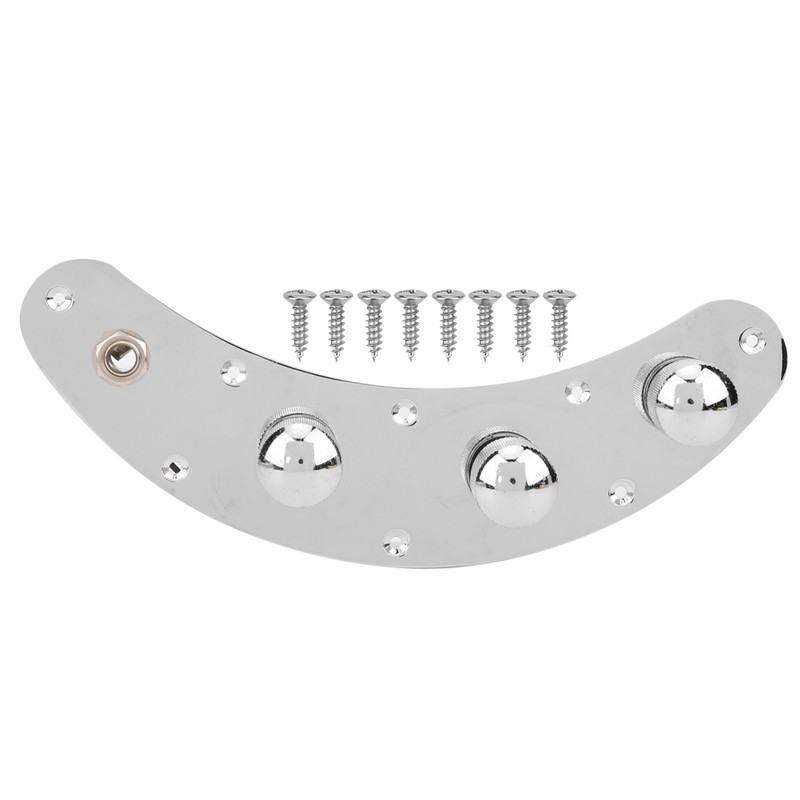 Electric Bass Control Plate Assembly Silver Guitar Musical Instrument Accessories