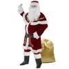 8-Piece Santa Claus Costume Adult Men's Deluxe Red Santa Costume