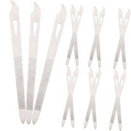 FOMIYES 15pcs Alloy Nail Art Tools Durable Manicure Files Trimmers Shaping Tools for Professional Use for Nail Polishing Buffing Salons Home