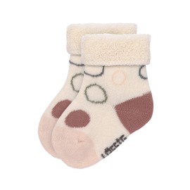 LÄSSIG Children's Terry Socks Set of 3 Off White / Powder Pink Size 12-14