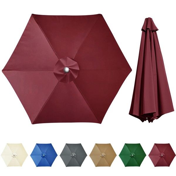 wiipara Parasol Replacement Cover 2 m 2.5 m 2.7 m