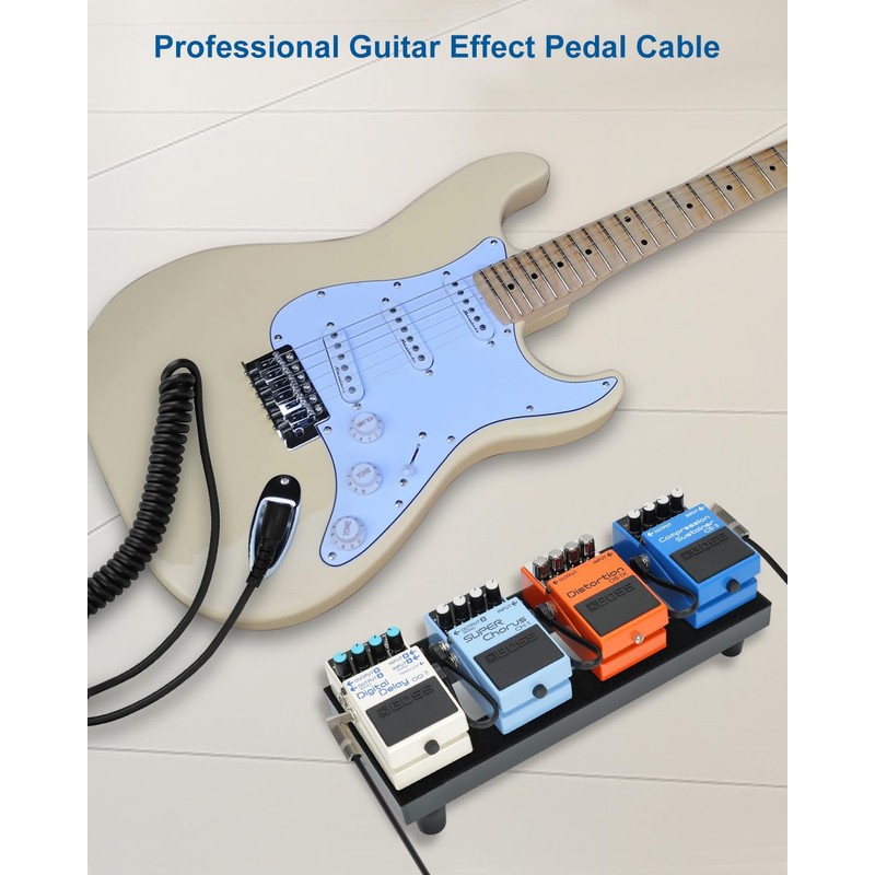 Aqdocvf 3-Pack Professional Guitar Patch Cables - 6 Inch 1/4