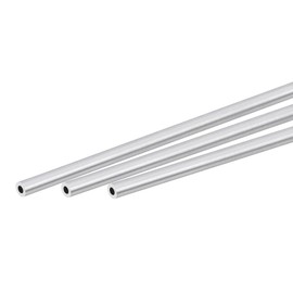 sourcing map 3 pieces 6063 aluminium tube, 4 mm outer diameter, round aluminium tube, 2 mm inner diameter, aluminium round tube, 300 mm length, hollow pipe, aluminium straight tube, aluminium profile
