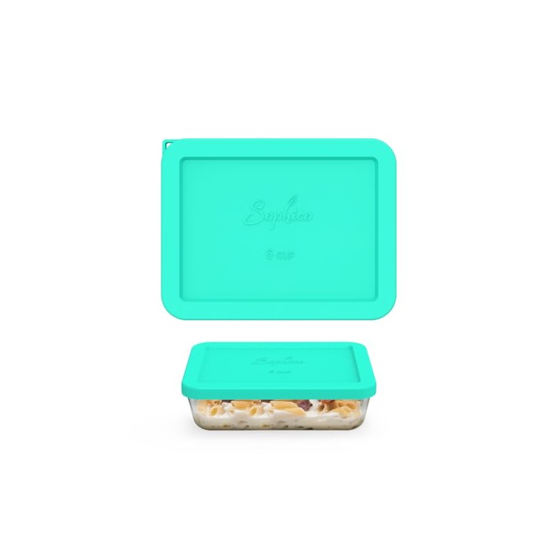 Sophico 6 Cup Rectangle Silicone Storage Cover Lids Replacement for