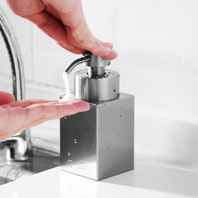 Ongwan Foaming Soap Dispenser 304 Stainless Steel Standing Soap Dispenser