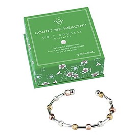 Golf Goddess Stroke/Score Counter Bracelet - Tricolor with Silver Cuff