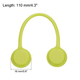 MECCANIXITY Magnetic Cable Clips 4.3 Inch x 0.6 Inch Green Magnetic Cord Organizer Cable Ties Reusable Twist Ties for Home, Kitchen, Office, 10 Pcs