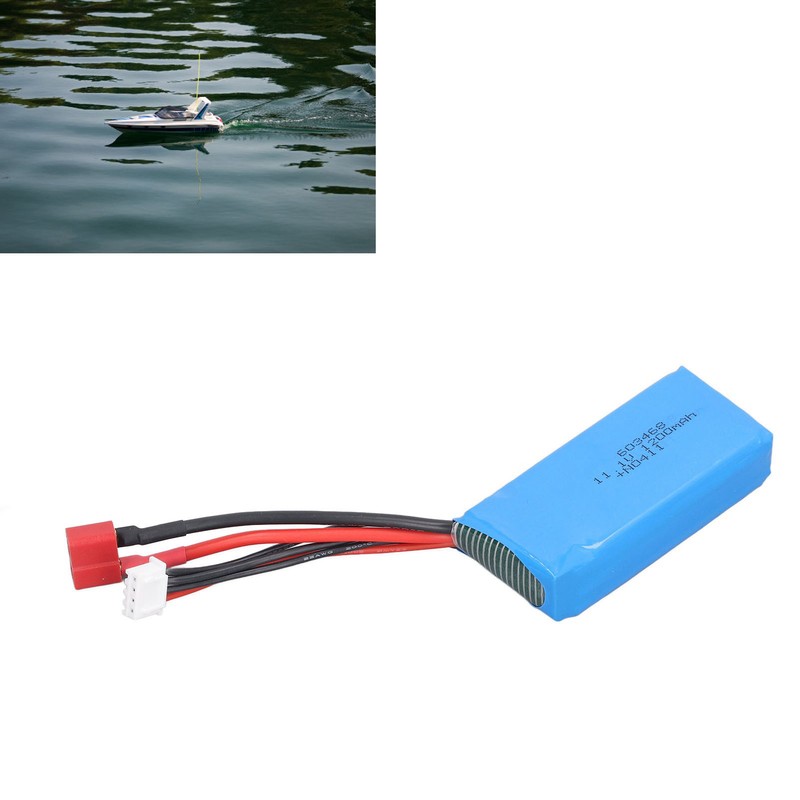 Remote Control Boat Battery Lightweight Safe 11.1V 1200mAh Battery Remote