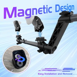 Magnetic VR Gun Stock for Quest 3/3S, Rifle Grip VR Stock Controller Accessories Compatible with MetaQuest 3, Lightweight & Quick Removable Quest3S Control Magnetic Gunstock Adapter (Black)