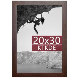 KTKDE 20x30 Picture Frame Wooden with Polished Plexiglass, Studio Gallery Vertical & Horizontal Wall Hanging Large Poster Frame for Photos,Minimalist Style -Any style Best gift