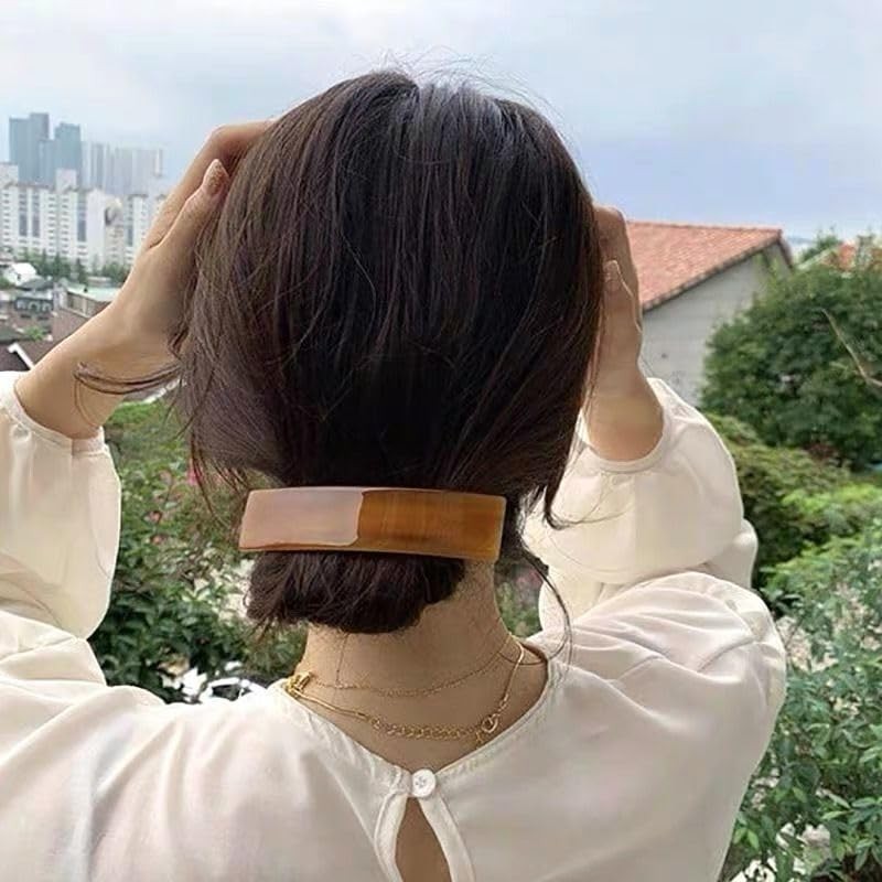 Nakanoya AMBT13 Barrette, 3.1 inches (80 mm), Plastic, Resin, Cellulose