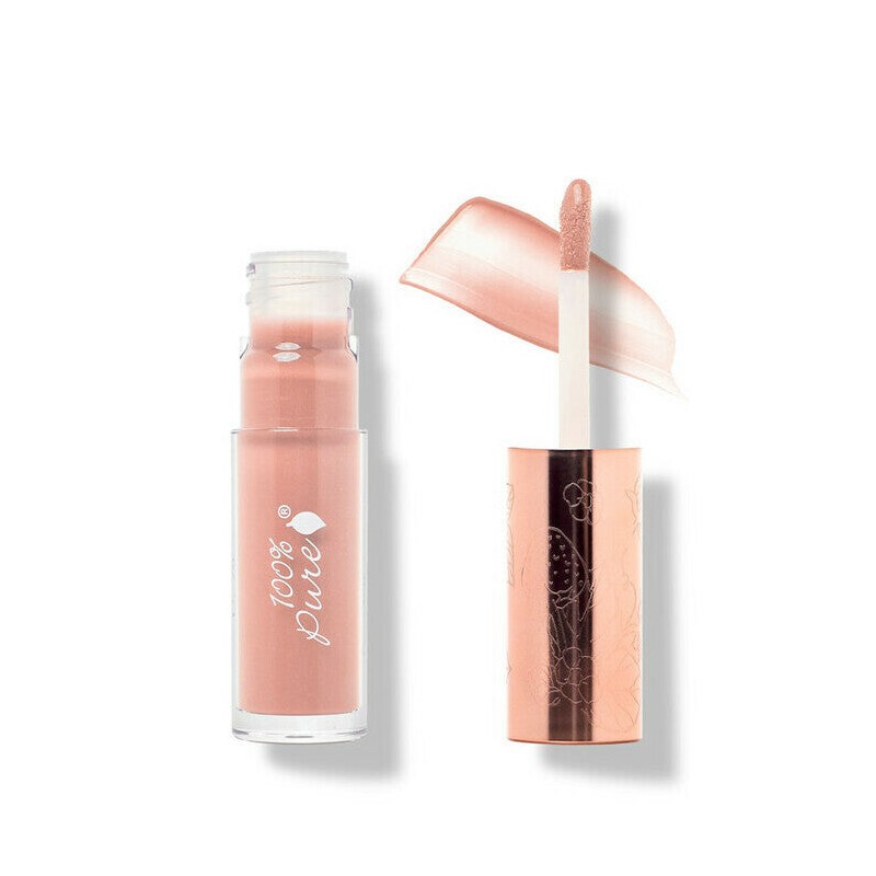 100% Pure Cosmetics Fruit Pigmented Lip Gloss, Pink Caramel 4.17ml