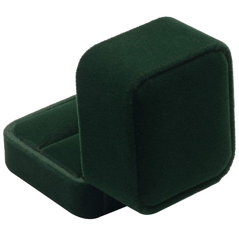 POKOFO Classic Velvet Engagement Ring Box Earring Jewelry Case Gift