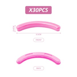Pack of 30 Eyelash Curler Pads, Eyelash Curler Replacement Strips, Eyelash Curler Replacement Pads, Eyelash Curler Refills, Tweezers Eyelash Curler Refills (Pink)