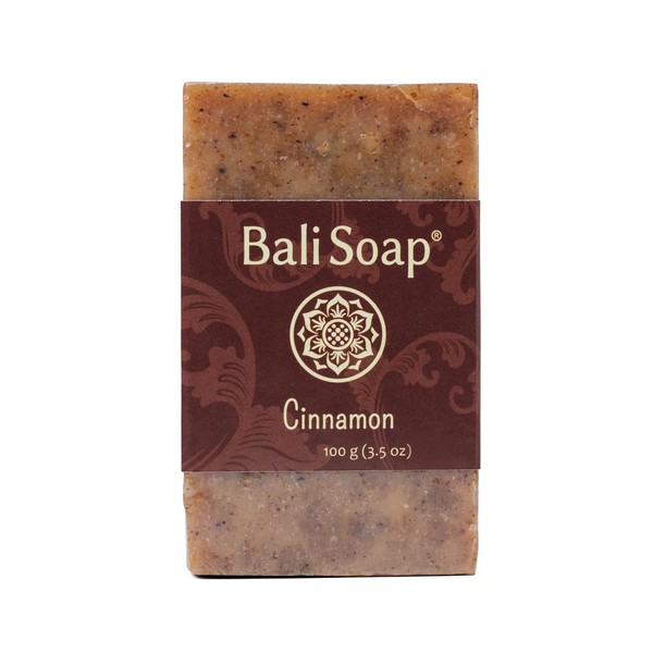 Bali Soap - Cinnamon Natural Soap - Bar Soap for Men & Women - Bath, Body and Face Soap - Vegan, Handmade, Exfoliating Soap - 12 Pack, 3.5 Oz each