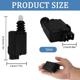EuAcesry Central Locking Motor, 2-Pin Central Locking Actuator Black Plastic, Central Locking Universal Motor for 7702127213 7701039565 7702127962