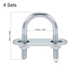 sourcing map Round U-Bolts 4 Sets 1.06"(27mm) Inner Width 53mm