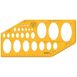 Liquidraw Circle Template Stencil Ellipse Oval Triangle Square Hexagon Geometry Shapes Templates For Drawing Rulers Technical Drafting Stencils Engineering Architecture (27 Ellipses)