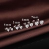 JiaYang Heart Cut Brilliant Lab Simulation Diamond Stud Earrings Sterling