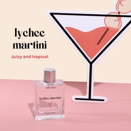 Just Juice Lychee Martini Eau de Parfum - Mini Travel Size - Lychee, Passion Fruit, Musk Perfume for Women and Men - Tropical Summer Perfume - 0.3 oz