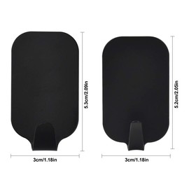 Dokpav 16 Piezas Ganchos Adhesivos, Ganchos de Pared Acero inoxidable, Gancho Pared Puerta Colgadores Toallero Perchero para Baños, Dormitorios, Cocinas (Negro)