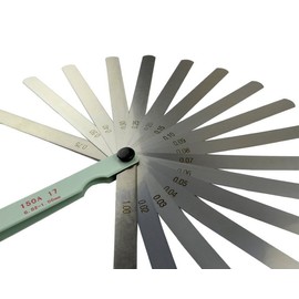 Rannb Feeler Gauge 17 Blades 0.02mm to 1mm Thickness Gap Measuring Tool 150mm/5.9" Length