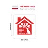 Sticky Expressions | Dog Inside Sticker (4 Pack), Size 3.5x3.5