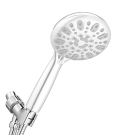 Couradric Shower Arm Bracket Mount, Adjustable Handheld Shower Holder with Brass Connector for Universal G1/2 Shower Arm and Hose, Chrome