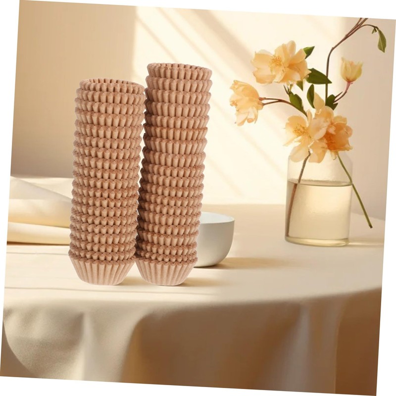 NOLITOY 1000pcs Mini Muffin Baking Cups Kraft Paper Cupcake Liners