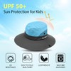 IYEBRAO Kids Girls Sun Hat with Ponytail Hole Summer Wide