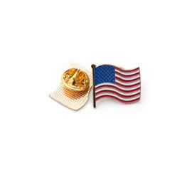 5 American Flag USA Lapel Pin Tie Tack United States Patriotic Badge Brooch Gold