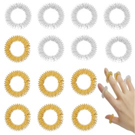 Neodtx Acupressure Rings for Fingers, Pack of 14 Massage Rings for Fingers, Anti-Stress Ring, Osteoarthritis Rings for Fingers, Anxiety Ring, Arthritoroller Sensory Finger Massage Ring and Promote